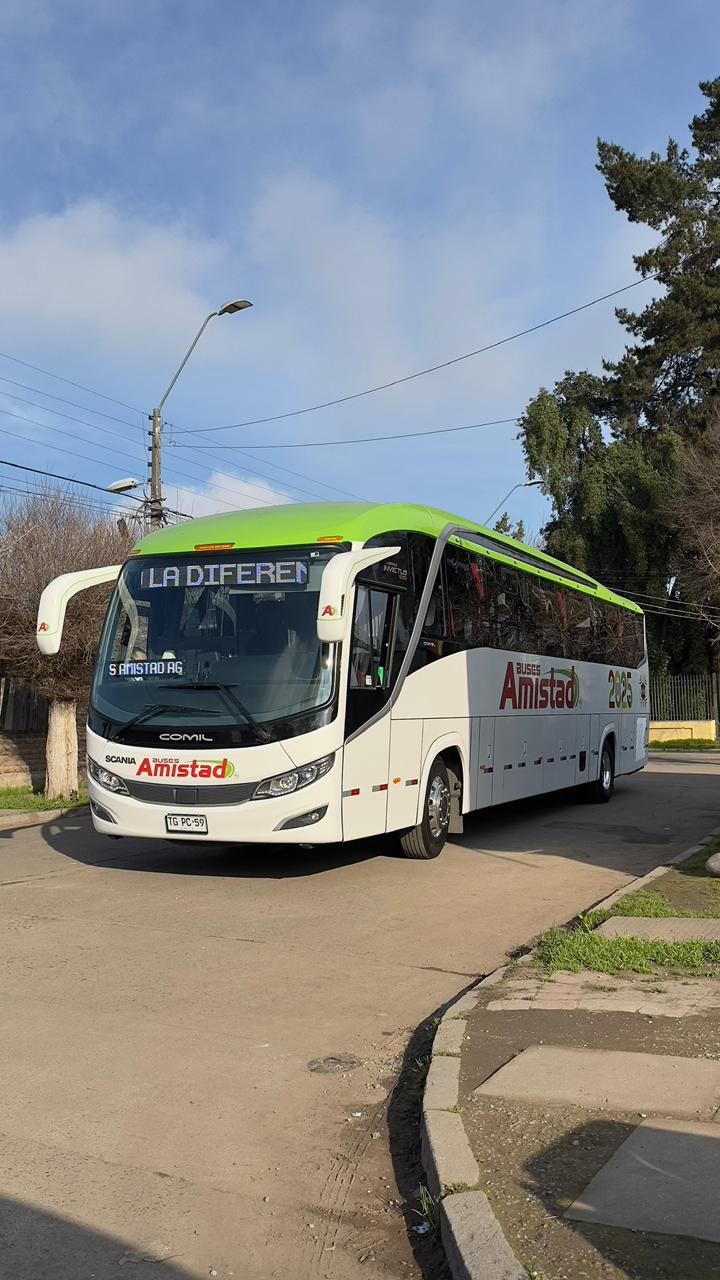 Flota Buses Amistad en terreno